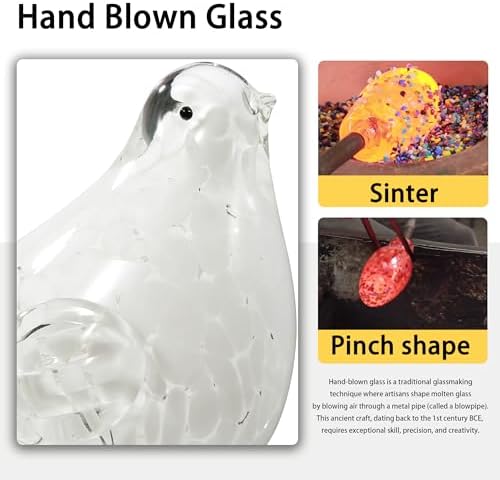 Naboher Handmade Glass Bird Figurine Home Decor
