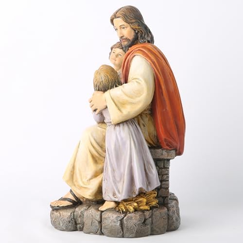 BC Catholic Jesus with Children Statue 88 H 1
