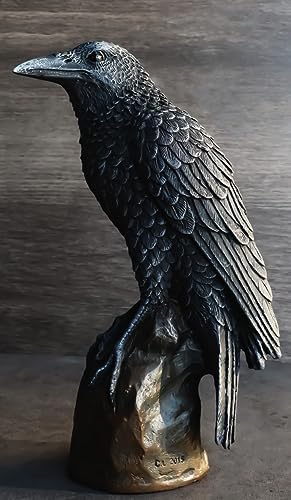 Ebros Gift 6 Inch Gothic Raven Figurine Sculpture
