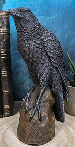 Ebros Gift 6 Inch Gothic Raven Figurine Sculpture