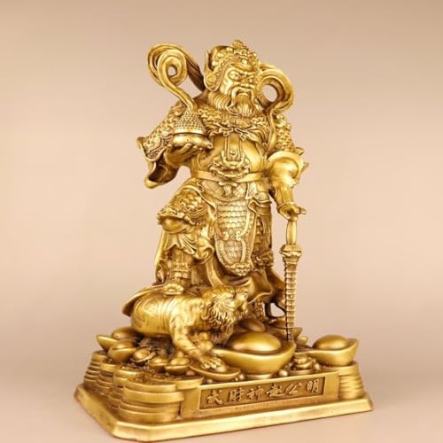 Julrybox God of Wealth Brass Statue Decor