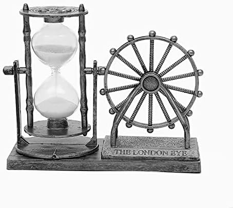 IUXROBU Ferris Wheel Hourglass Statue 6 Inch Silver