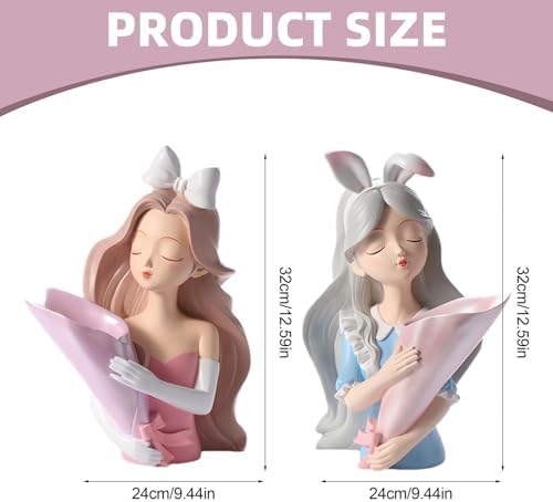 Nudsfuii Girls Statue and Vases Figurines Home Decor