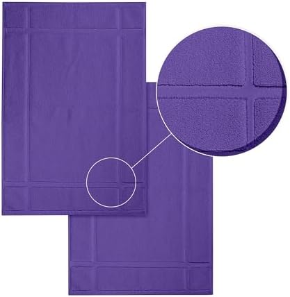 Ample Decor Cotton Bath Mat - 34x20 Inches Purple