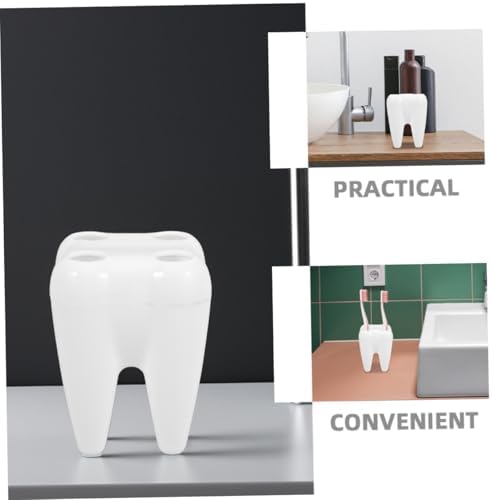 Tooth-Shaped Brush Holder for Kids Ventilated Sturdy