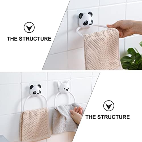 Holibanna 3pcs Wall Mounted Towel Rack with Cartoon Design