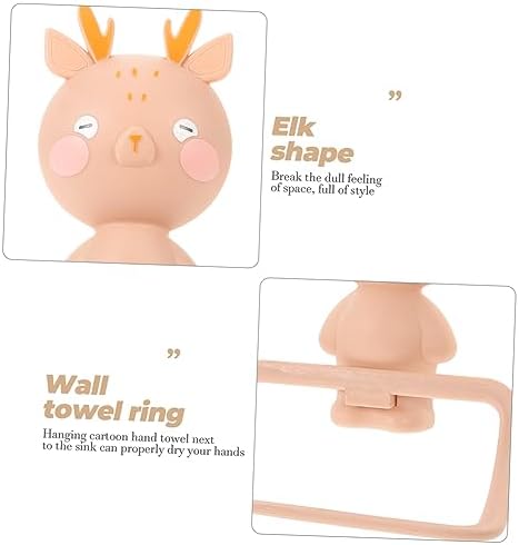 Labrimp Cartoon Elk Wall Towel Rack