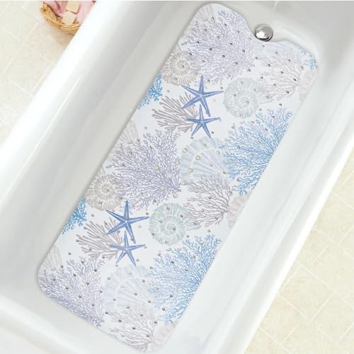 Non Slip Bathtub Mat with Suction Cups and Drain Holes 1