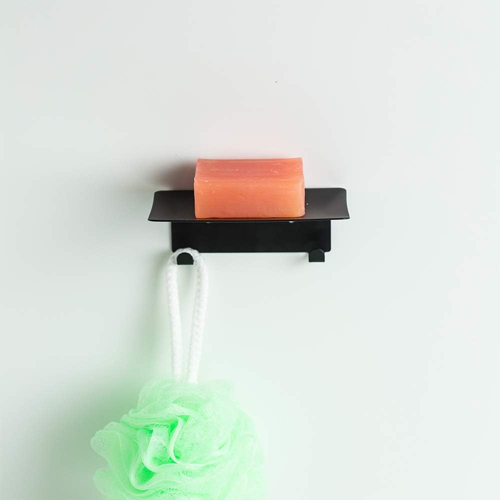 YISMAN Soap Holder Wall Mounted Shower Dish Black 1