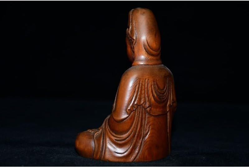 Handcrafted Boxwood Guanyin Statue for Home Decor