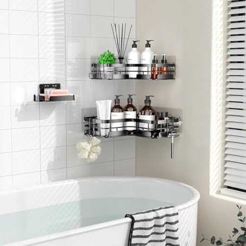 Getsrichfc Corner Shower Caddy 3 Pack Set 1