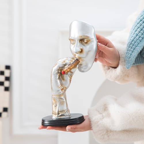 Anding Abstract Art Sculpture Silver Thinker Statue
