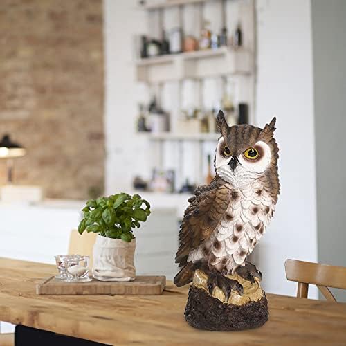 Mini Resin Owl Statue Decor for Home Office Entryway
