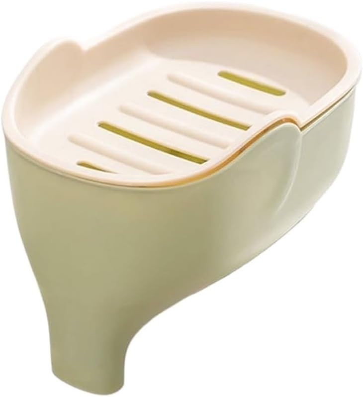 Cute Elephant Soap Dish with Double Layer Drainage 1