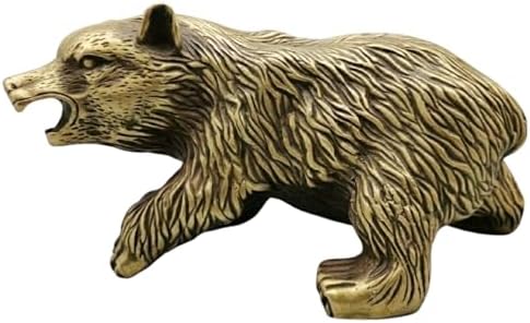 YouFine Bronze Roaring Bear Sculpture 7 Inch Handmade