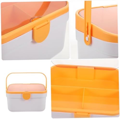 KOMBIUDA Plastic Medicine Cabinet Organizer with Handle