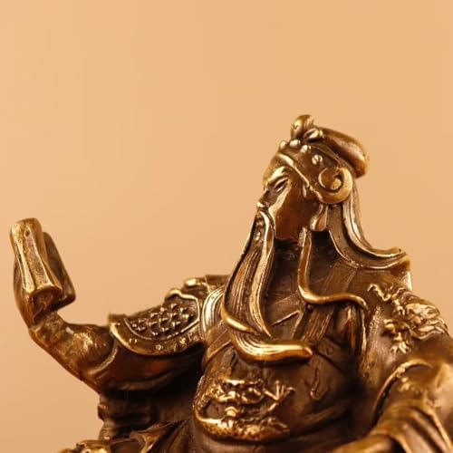 Guan Yu Brass Statue Feng Shui Decor 393551IN