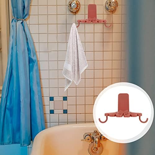Housoutil Plastic Towel Rack Holder with Swivel Hooks