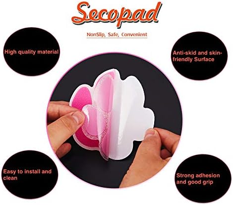 Non-Slip Bathtub Stickers with Scraper Pink