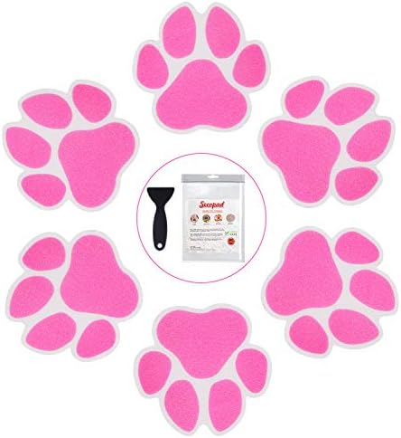 Non-Slip Bathtub Stickers with Scraper Pink