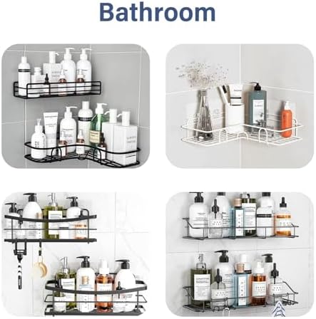 YOLOPLUS 8-Pack Adhesive Hooks for Shower Caddy