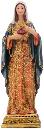 Zayton Virgin Mary Statue Resin Sculpture 8 Inch