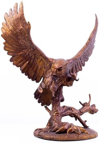 YouFine Bronze Owl Statue 209-244 Handmade Sculpture