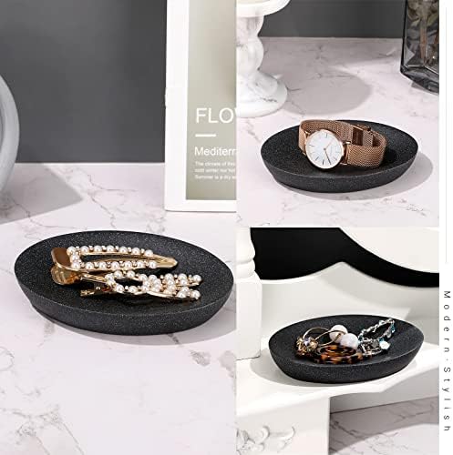 Shinowa Gravel Black Soap Dish - Mini Resin Storage Tray