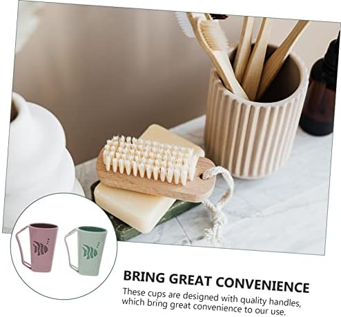 Beatifufu Bathroom Rinsing Cups 2 Pcs Toothbrush Holder 1