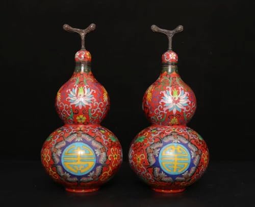 Feng Shui Gourd Brass Wu Lou Statue Office Desk Decor