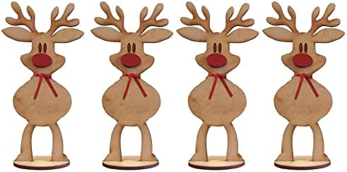 Miniature Reindeer Statue Figurine Home Decor Accent