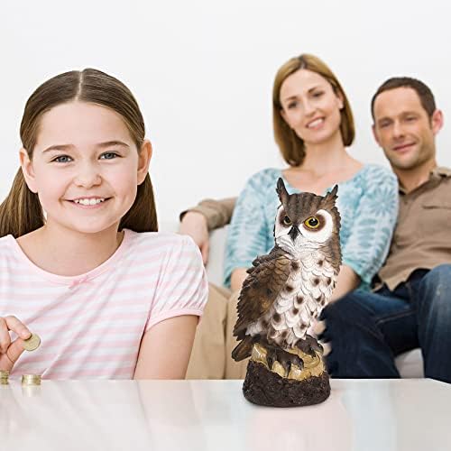 Mini Resin Owl Statue Decor for Home Office Entryway