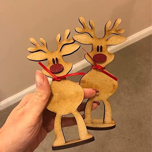 Miniature Reindeer Statue Figurine Home Decor Accent