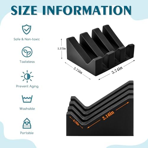 Coipdfty Soap Dishes 1 Black Self-Draining Bar Soap Holder
