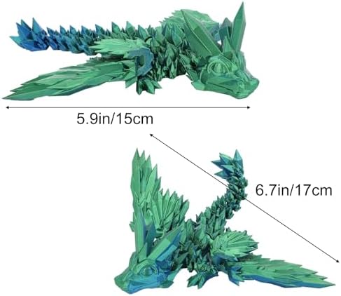 Nudsfuii 3D Printed Articulated Dragon Decor Statue