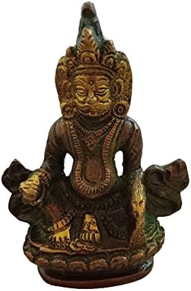 Parijat Handicraft Brass Kubera Statue Wealth God Decor