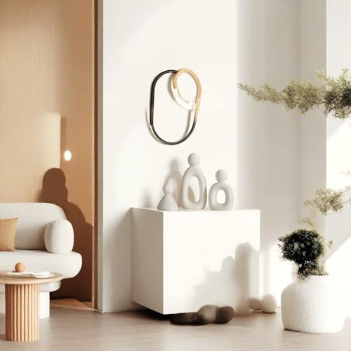 White Family of 3 Sculptures Modern Home Decor