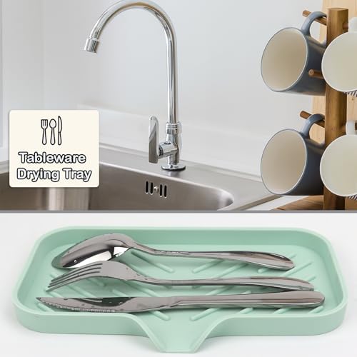 YASMEN Silicone Soap Dish with Drain - Green