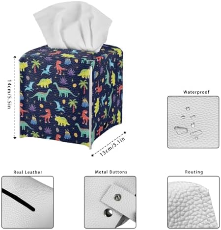 AFPANQZ Cartoon Dinosaur Tissue Box Cover Case