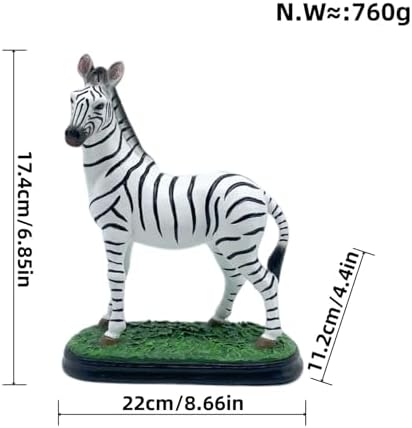 White Zebra Sculpture Collectible Decor Figurine