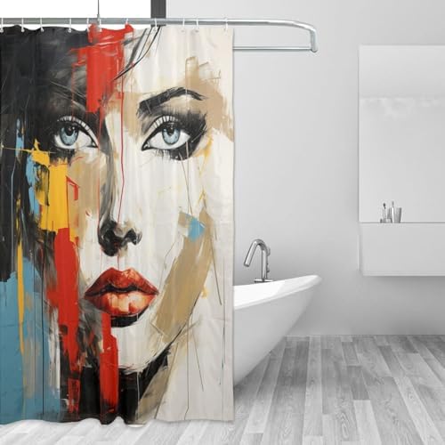 DAOWANGZUO Boho Shower Curtain Set with 12 Hooks 72x72in 1