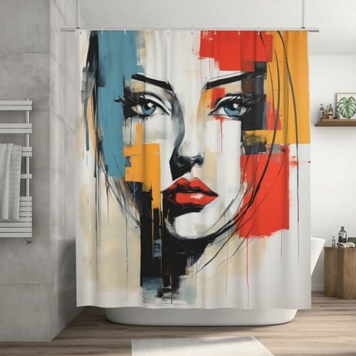 DAOWANGZUO Boho Farmhouse Shower Curtain Set with 12 Hooks