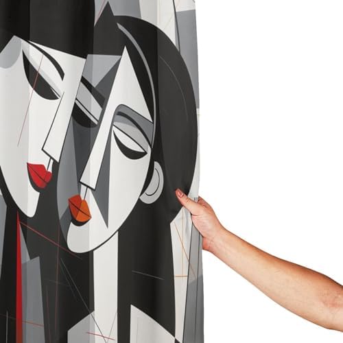DAOWANGZUO Kissing Girl Shower Curtain Set
