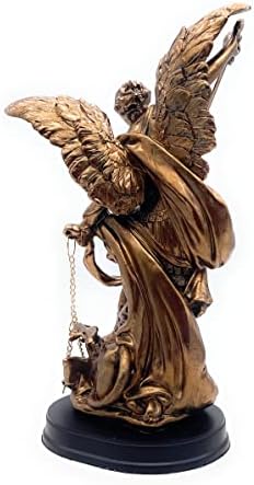 RUSTIX Saint Michael Statue Defeating Satan 85 Inch Bronze