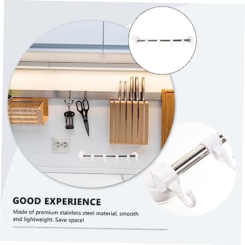 Vaguelly Stainless Steel Suction Cup Towel Rack 6 Hooks No Drill