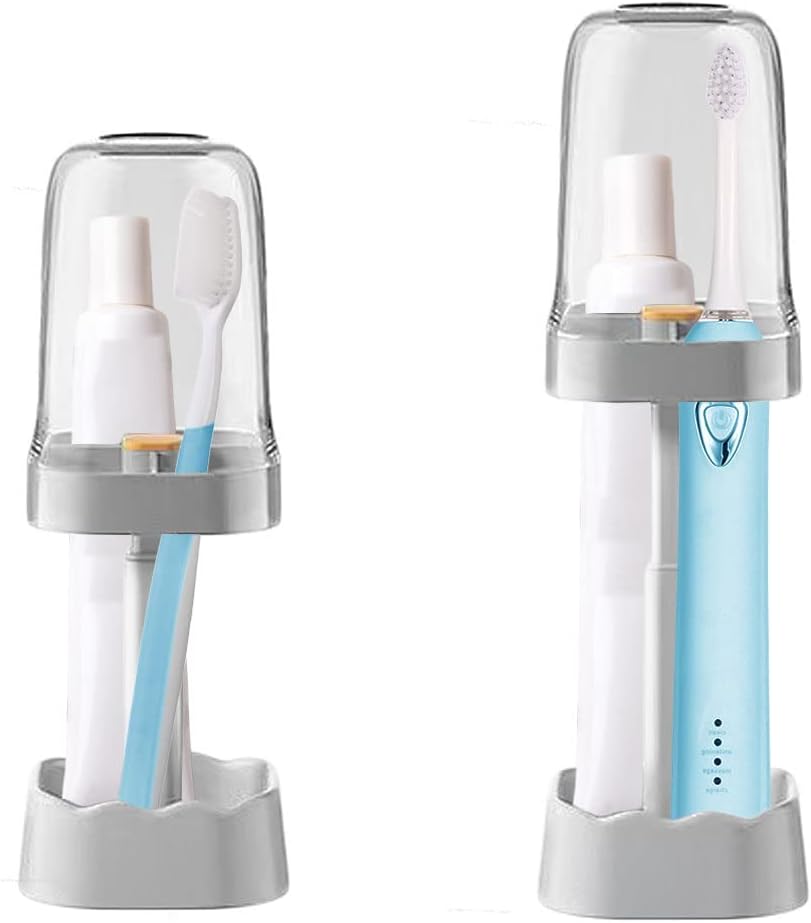 Oniapro 1 Piece Adjustable Toothbrush Holder with Cover 1