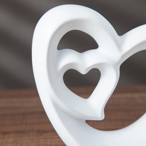 Anding Home Statue Double Heart Abstract Art Sculpture