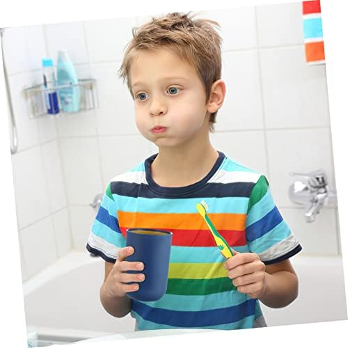 Unomor 4pcs Simple Style Toothbrush Tumblers with Curved Edges