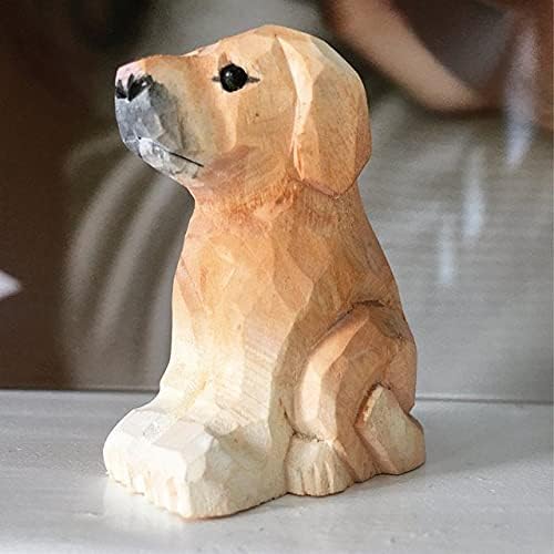Selsela Labrador Retriever Wooden Figurine - Miniature Dog Sculpture