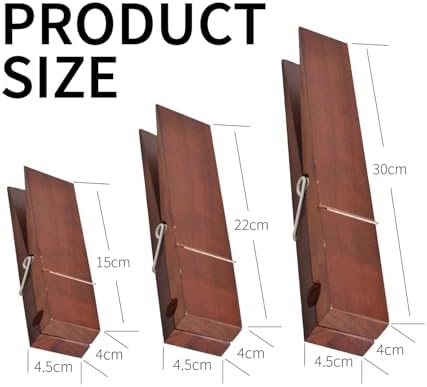Wood Towel Hooks for Bathroom Dark Brown L Size